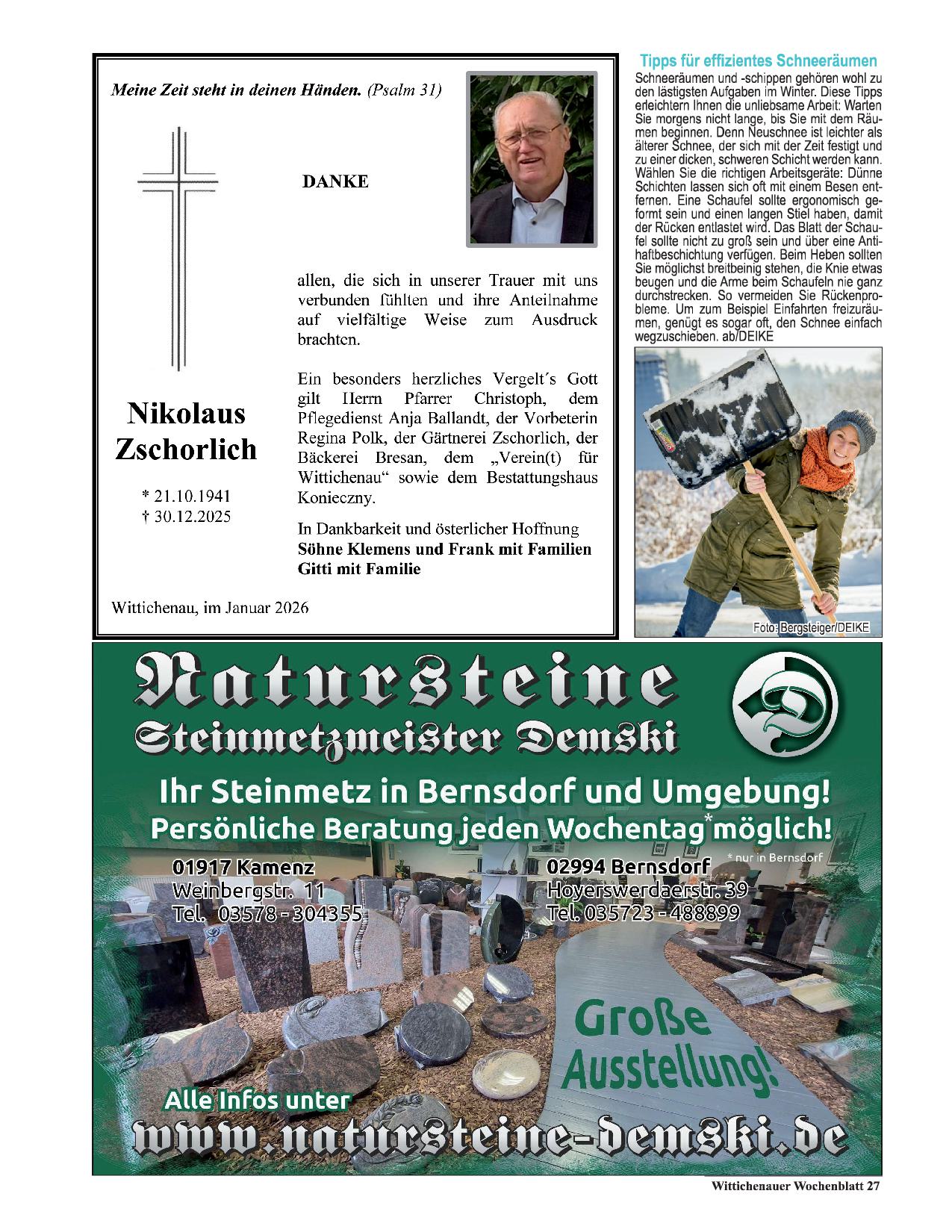 Wochenblatt Nr. 2 - 2026
