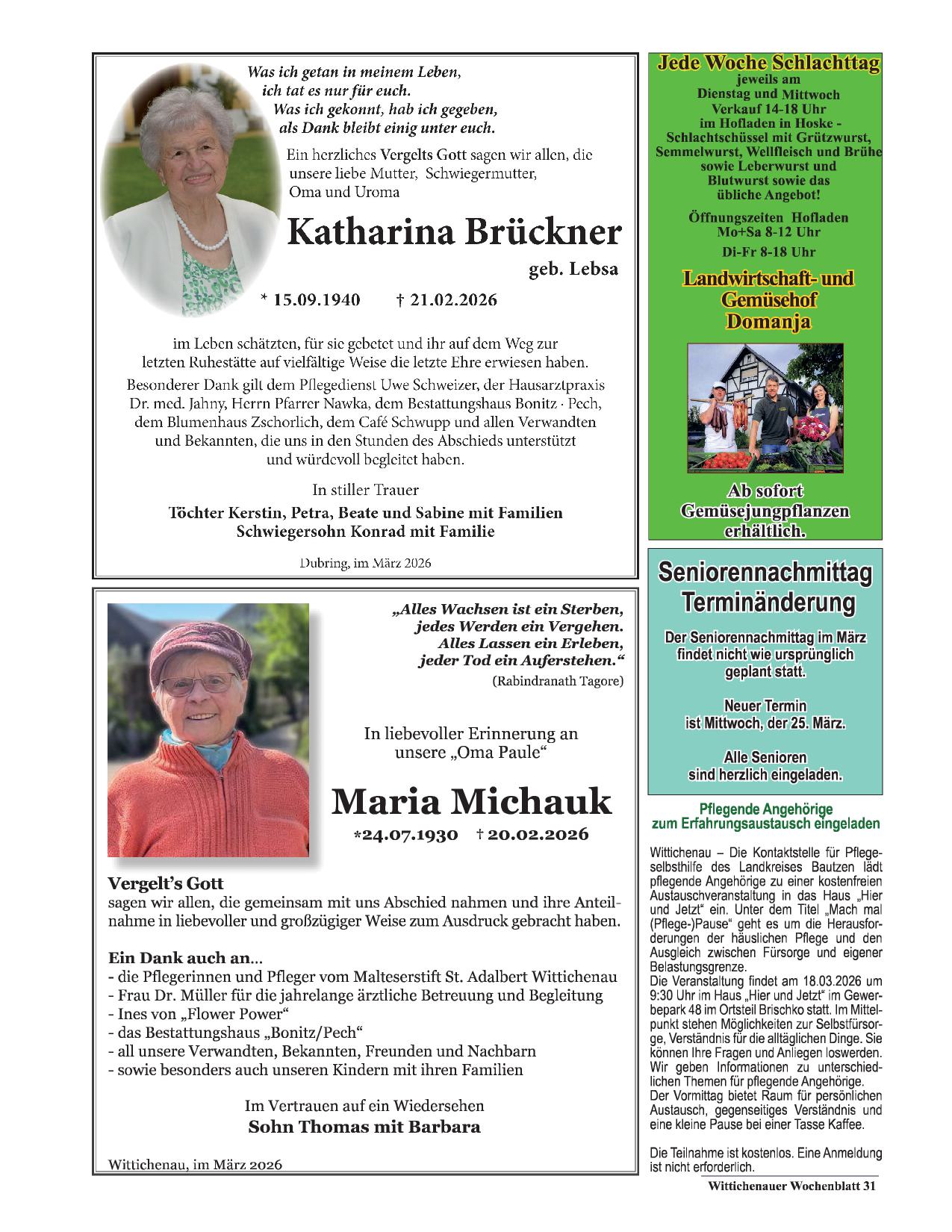 Wochenblatt Nr. 5 - 2026