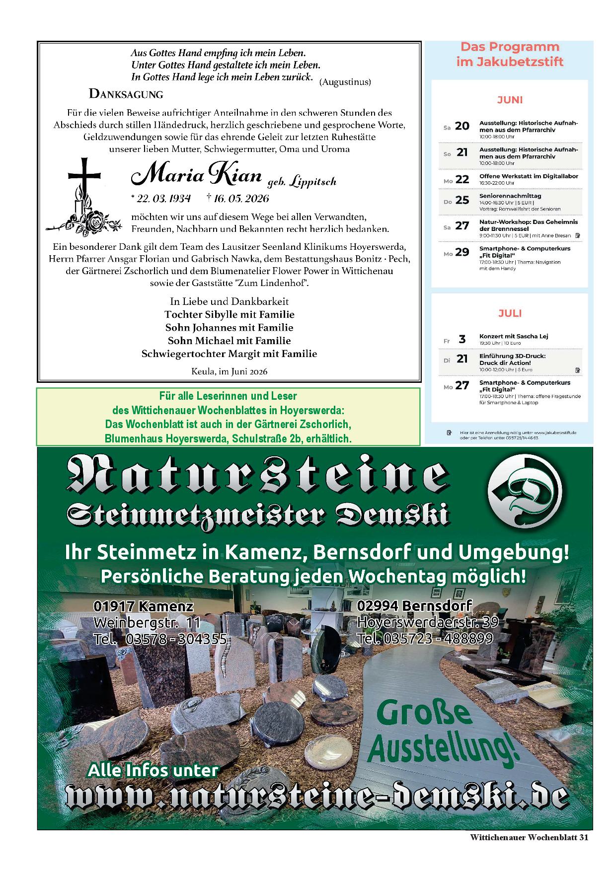 Wochenblatt Nr. 12 - 2026