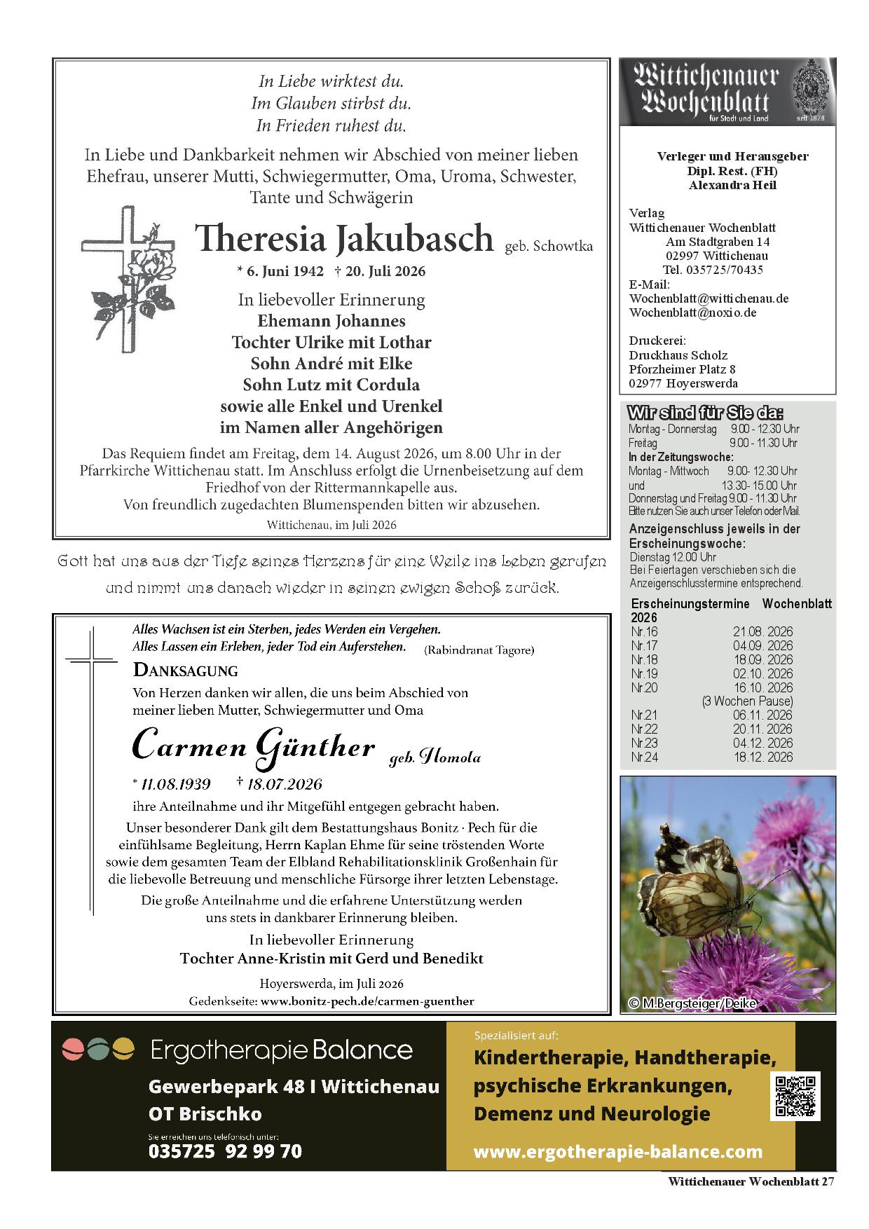 Wochenblatt Nr. 15 - 2026