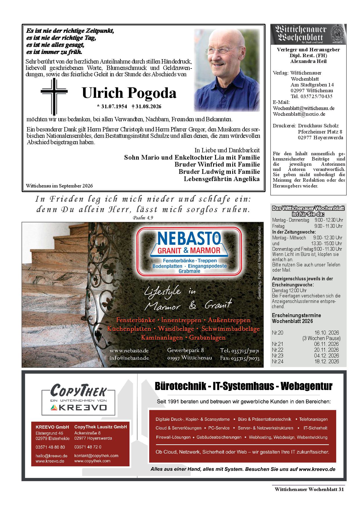Wochenblatt Nr. 19 - 2026